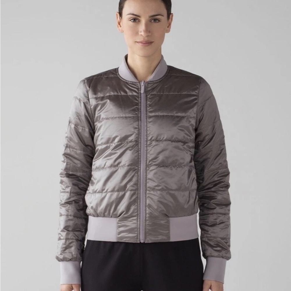Lululemon Non Stop Reversible Bomber Jacket Size 6 Black